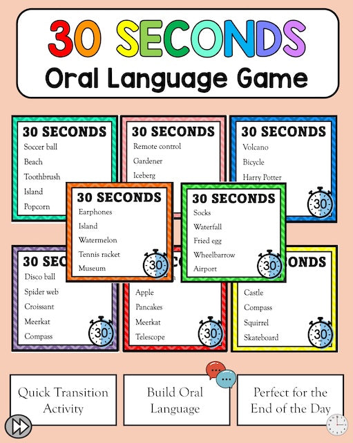 30 Seconds - Oral Language Game