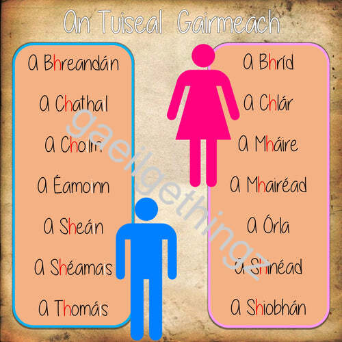 An Tuiseal Gairmeach (The Vocative Case)