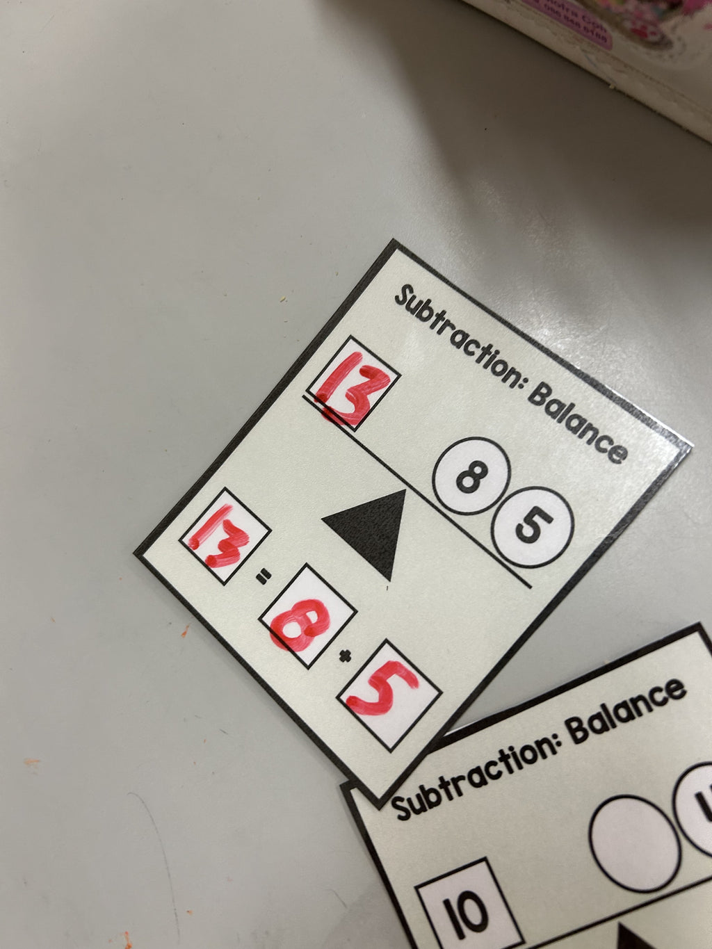 Subtraction: Balance Cards