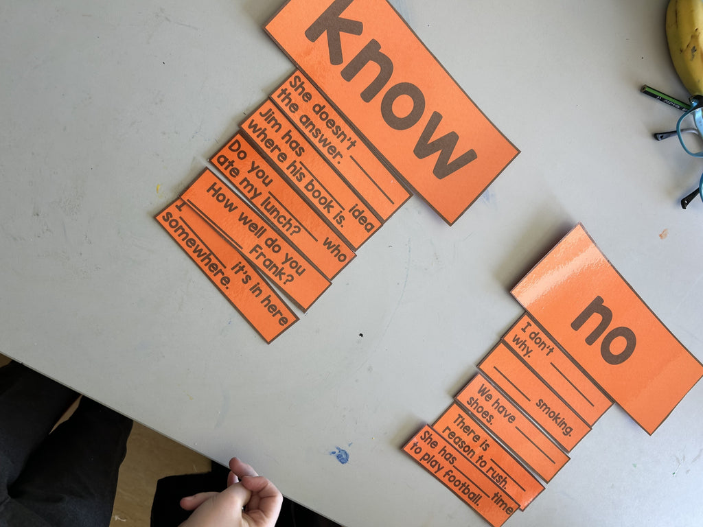 Know/No - Homephone Activities