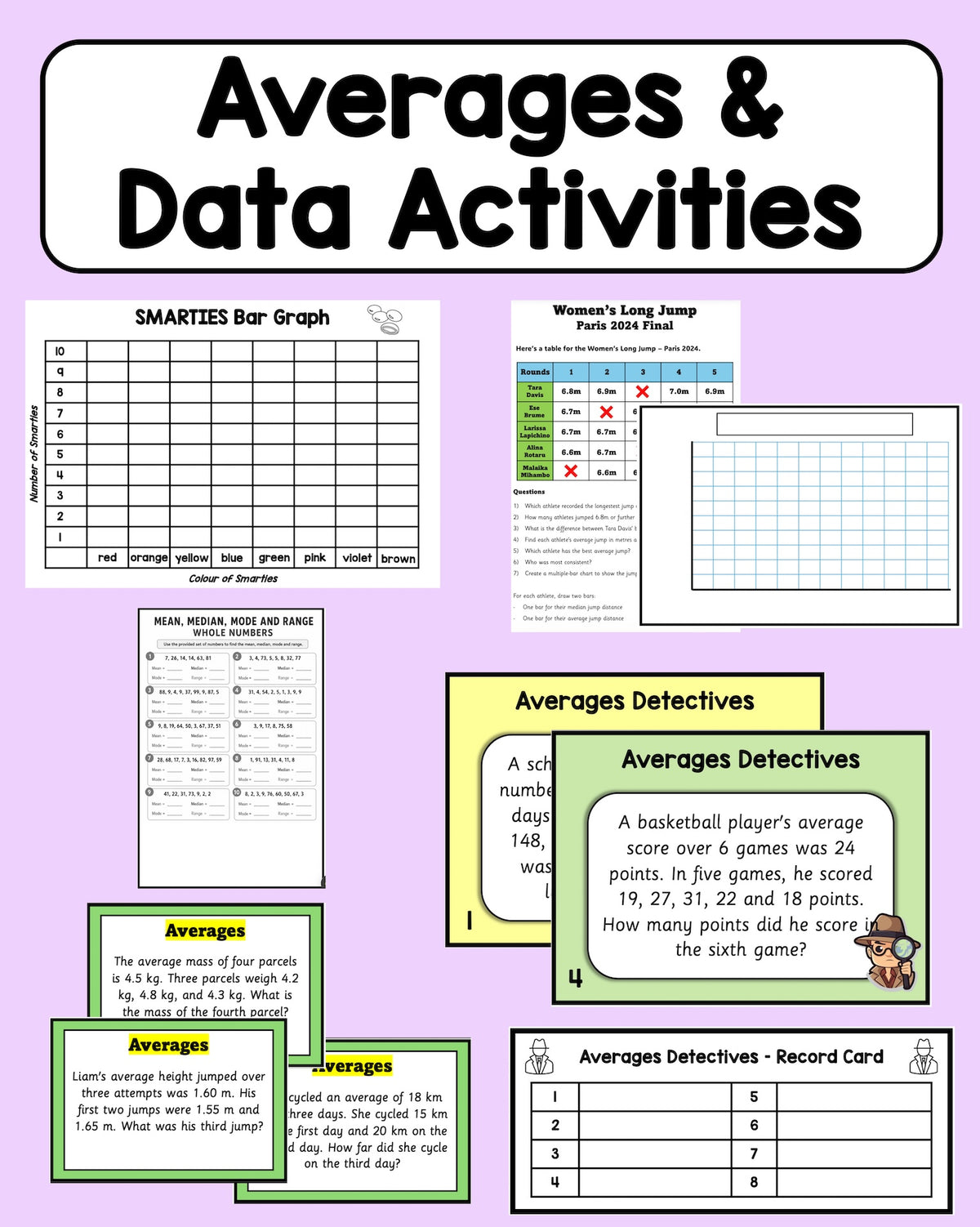 Averages and Data - Pack