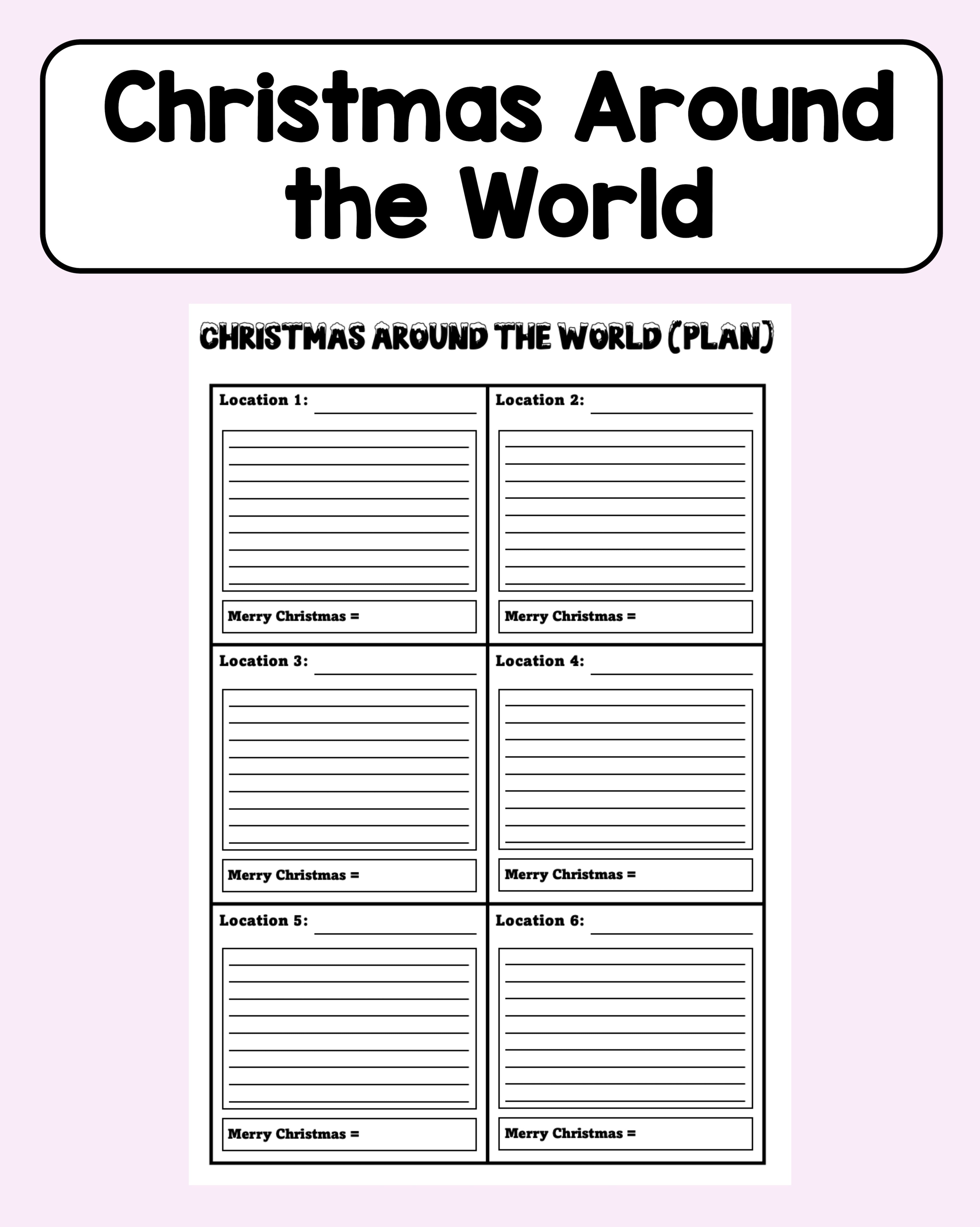 Christmas Around the World - Template