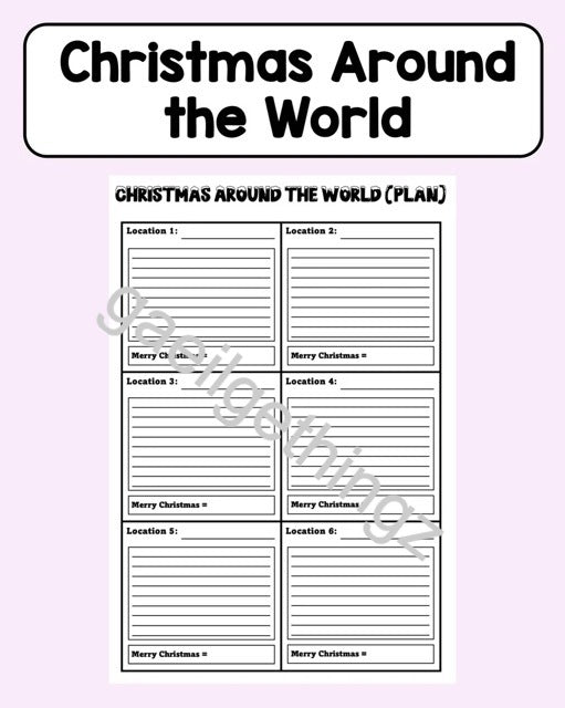 Christmas Around the World - Template