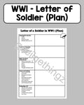 World War 1 - Solider Letter Plan