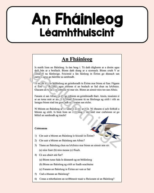 An Fháinleog - Swallow (Reading)