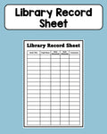 Library Record Sheet