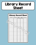 Library Record Sheet