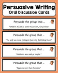 Persuasive Writing - Oral Language Cards & Facts vs. Opinion
