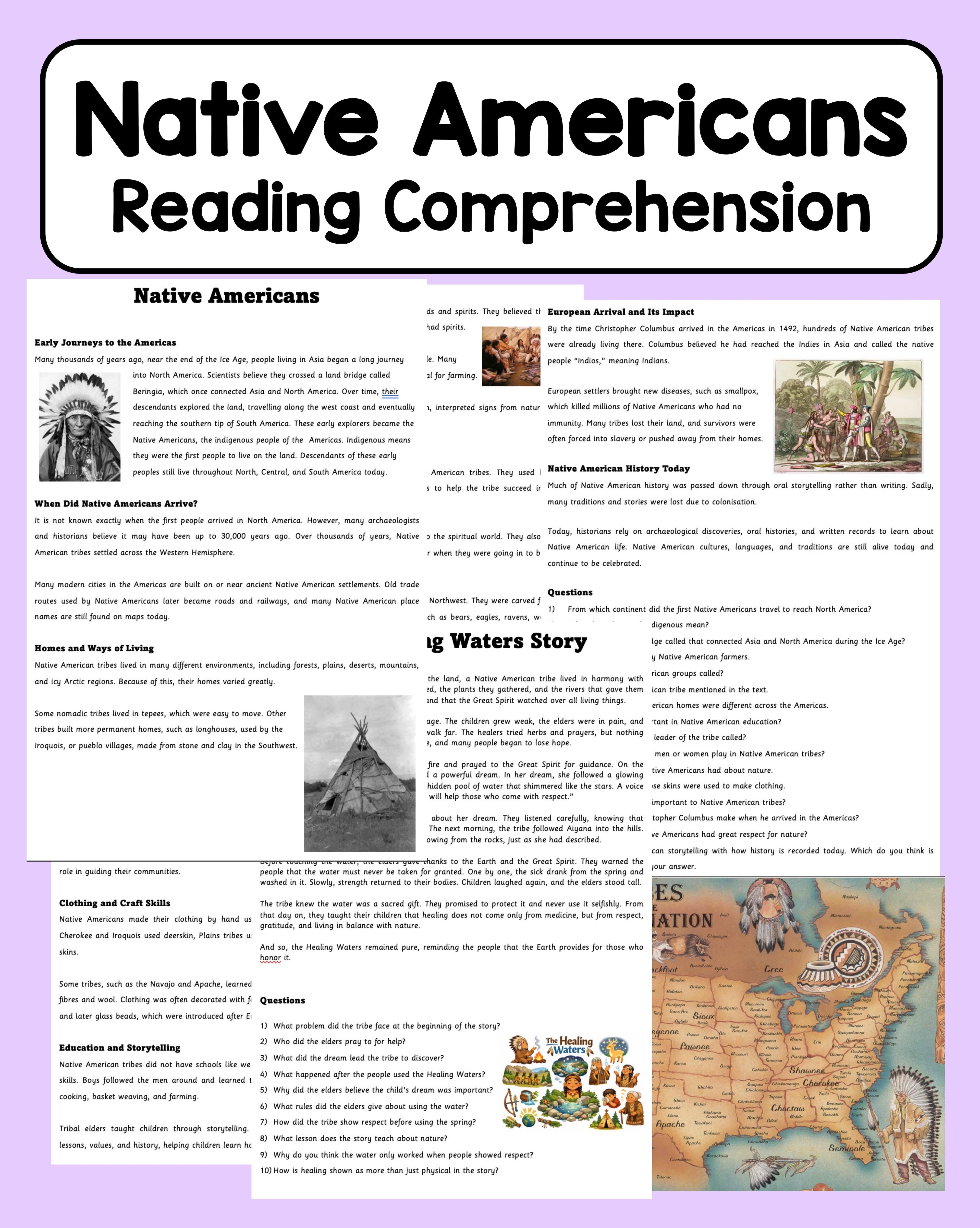 Native Americans - Reading Comprehensiom