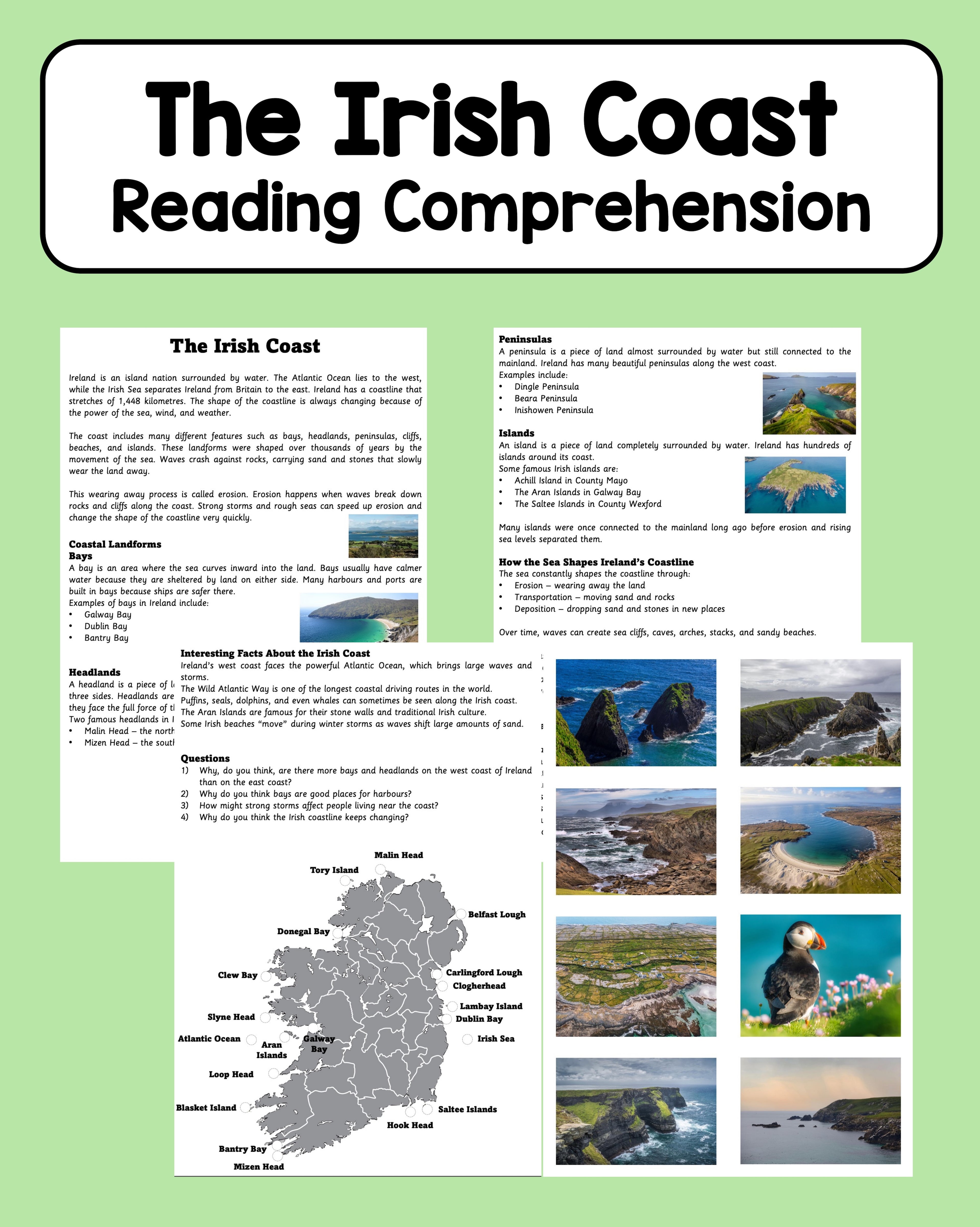 The Irish Coast - Reading Comprehension