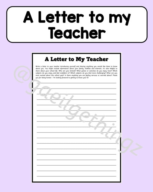 Letter to my Teacher