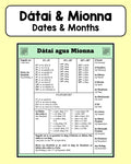 Dátaí agus Míonna - Dates and Months