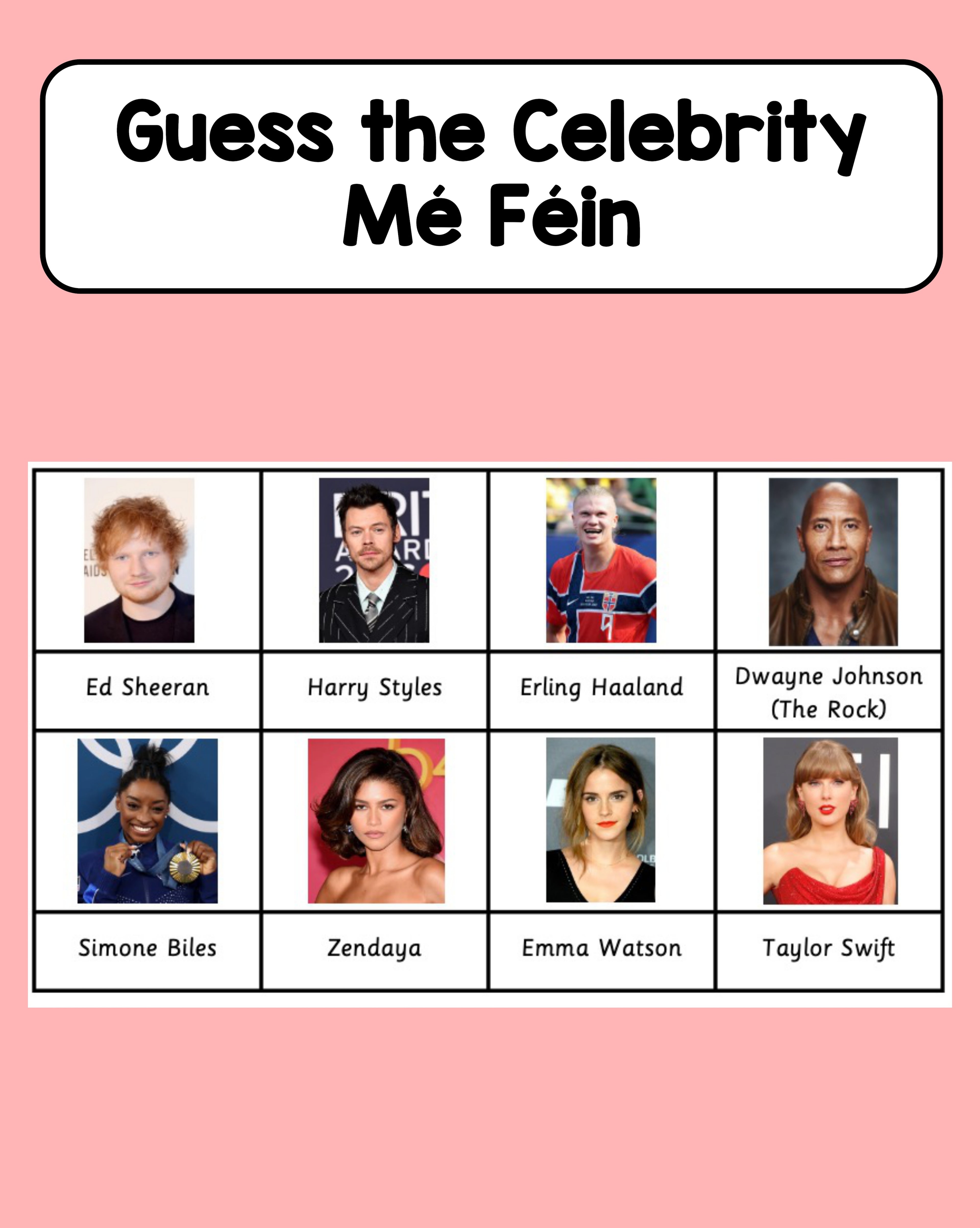 Guess the Celebrity - Mé Féin (Guess Who)