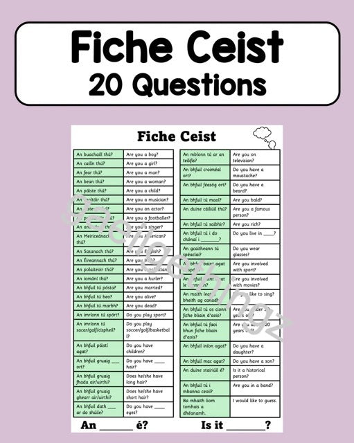 Fiche Ceist - 20 Questions (Game)