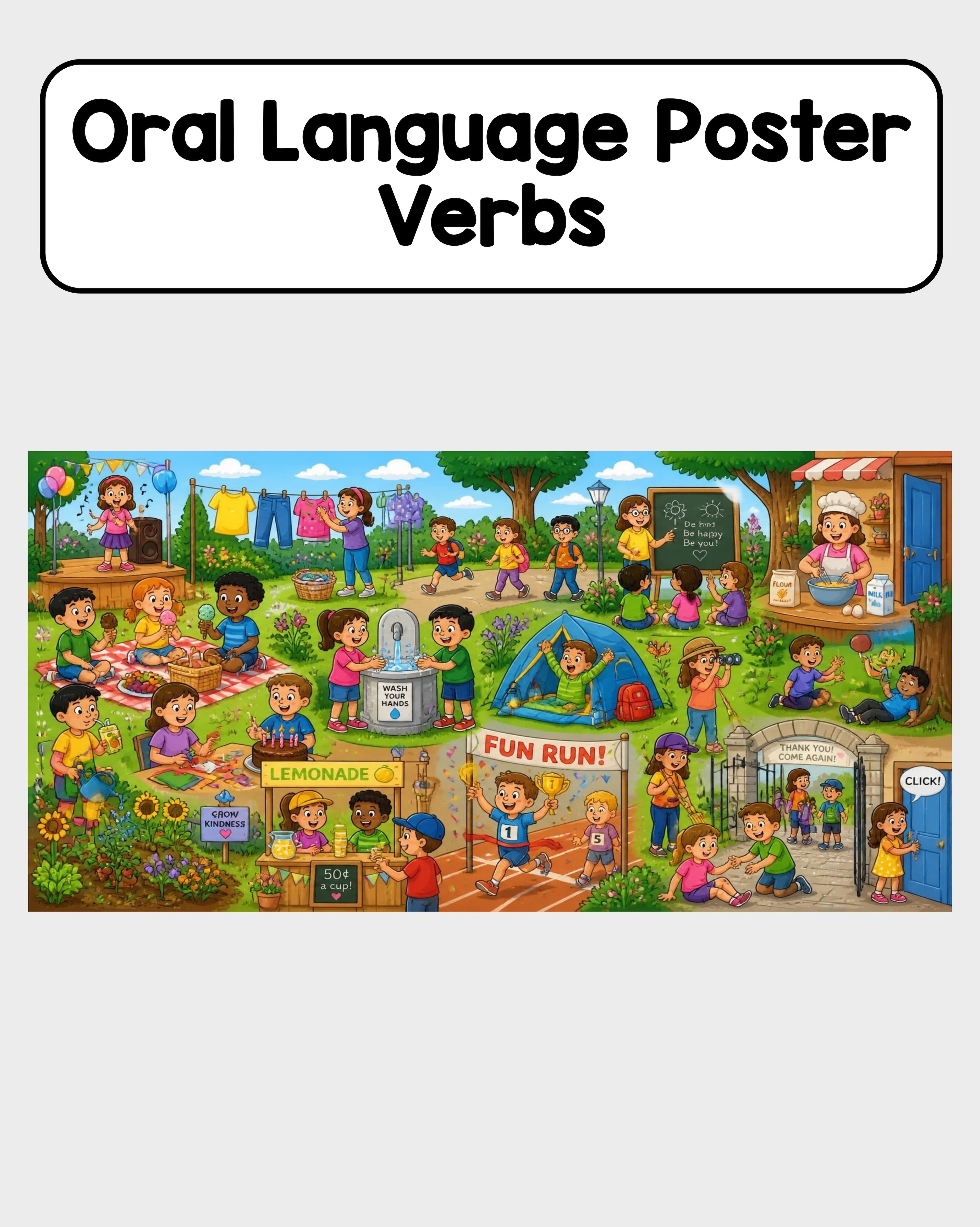 Oral Language Poster (verbs)