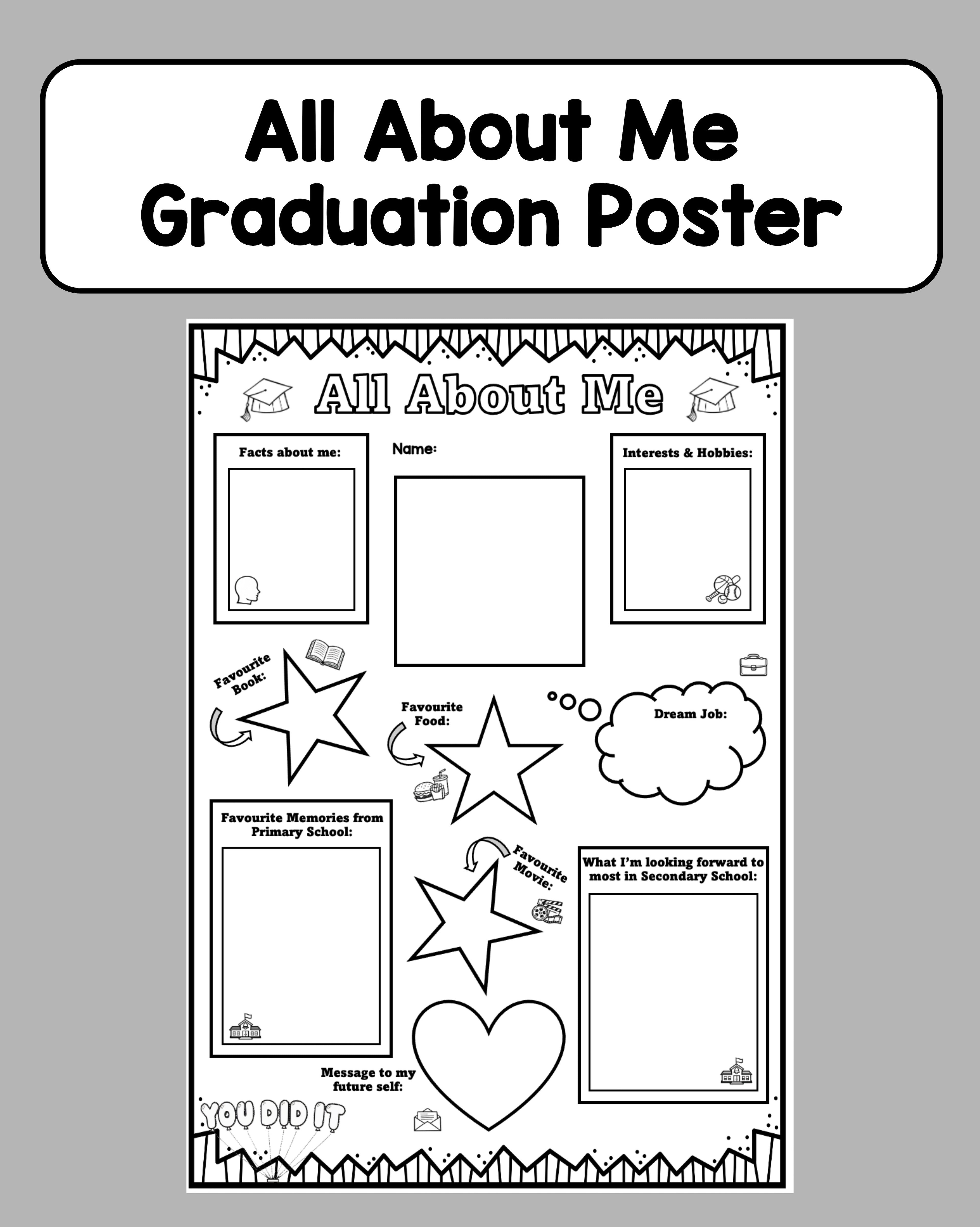 All About Me - Graduation Poster