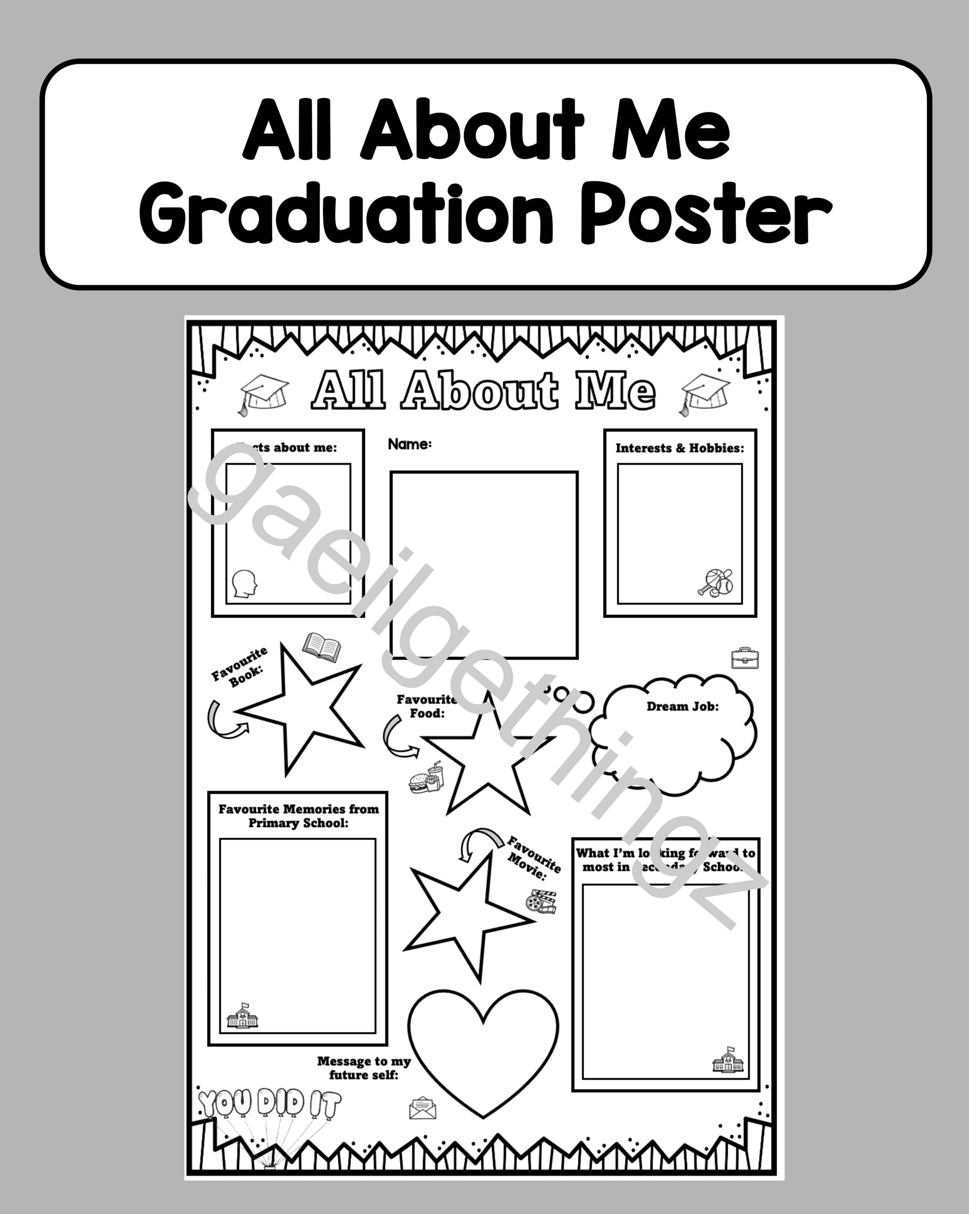 All About Me - Graduation Poster