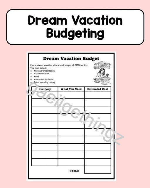 Budgeting - Dream Vacation
