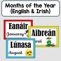 Months of the Year (English & Irish)
