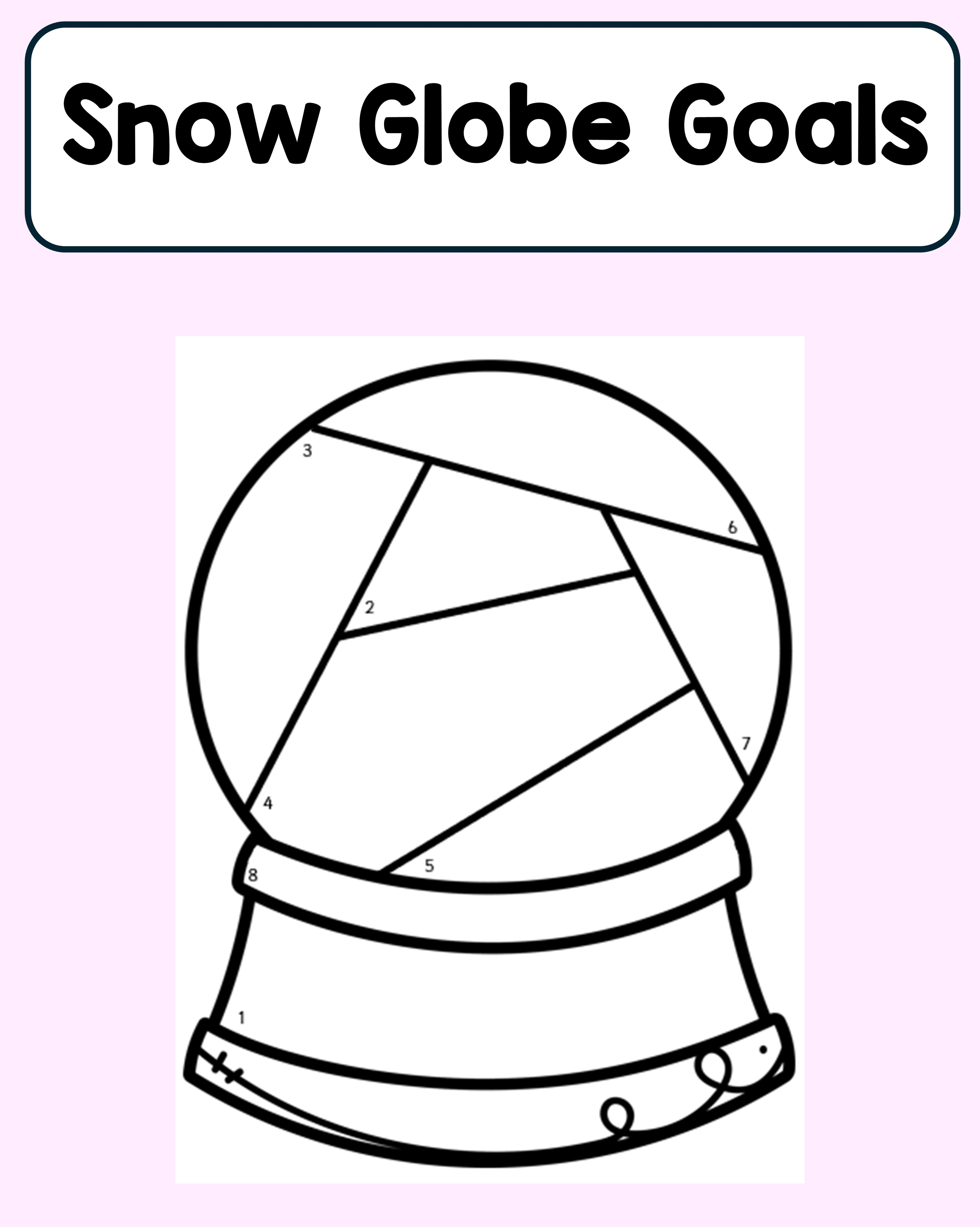 Snow Globe Goals - New Year Activity