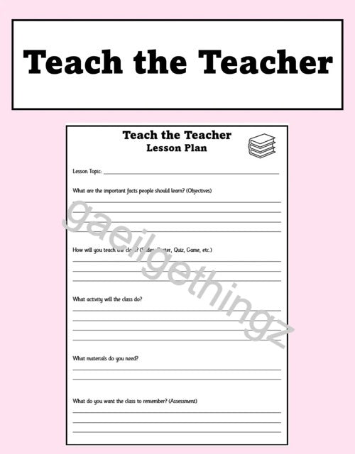 Teach the Teacher - Template