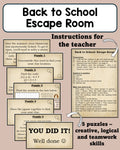 Back to School - Escape Room