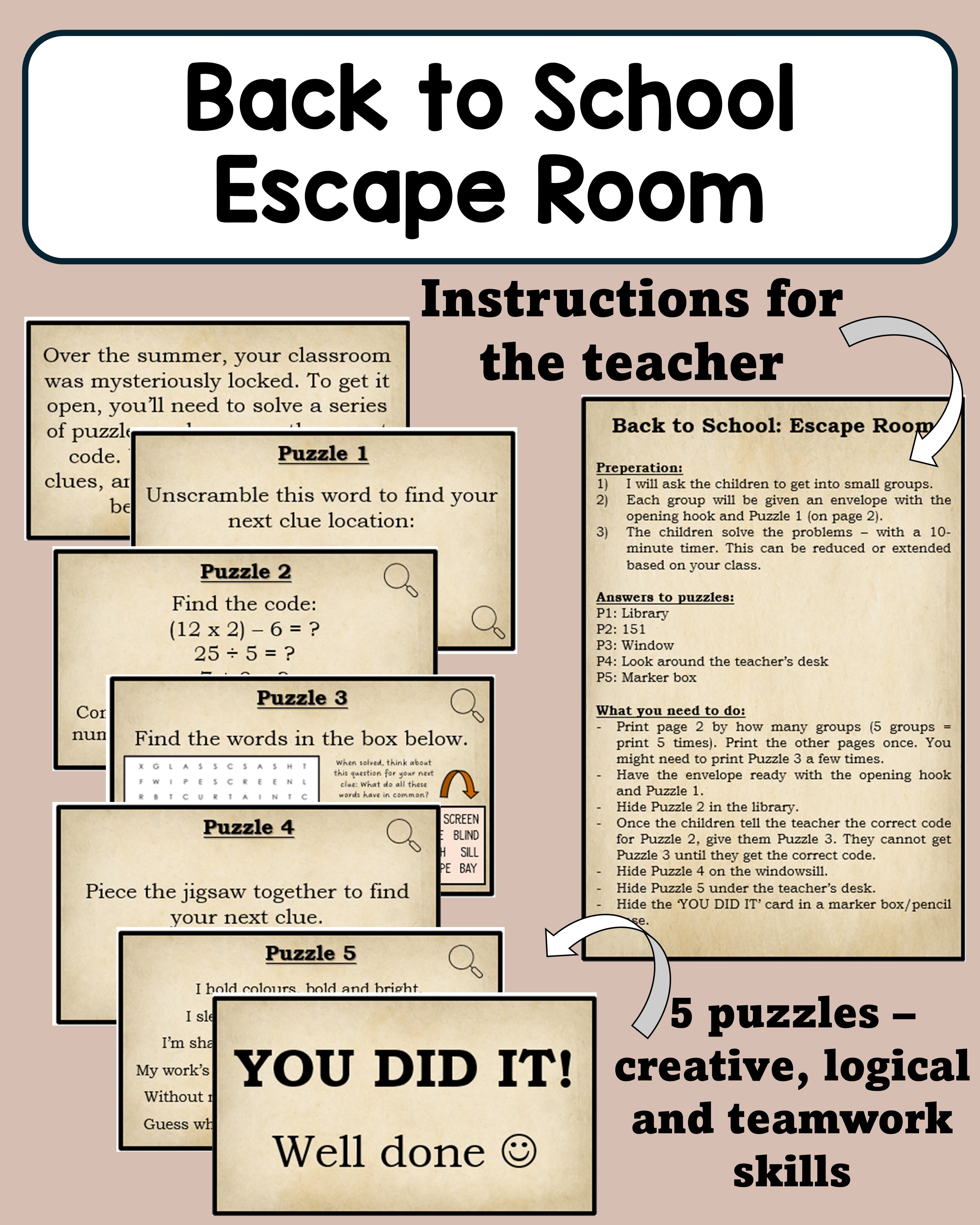 Back to School - Escape Room
