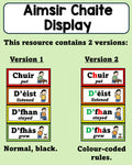 Aimsir Chaite - Verbs Wall Display (Briathra)