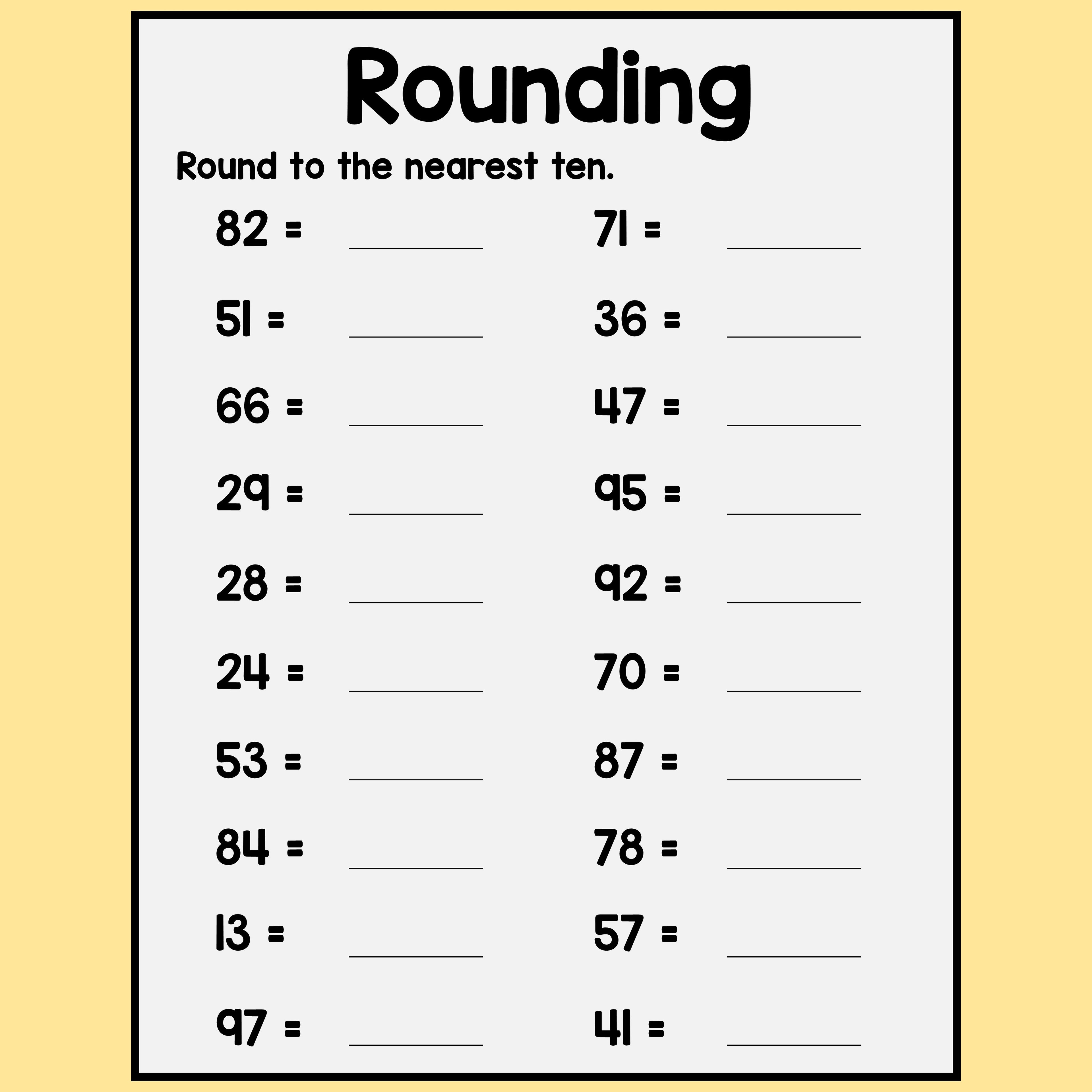 Round to the nearest 10