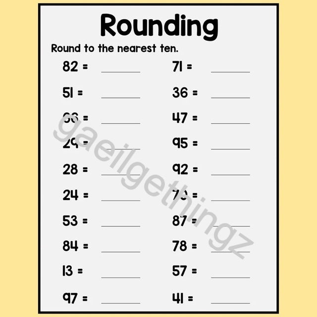 Round to the nearest 10