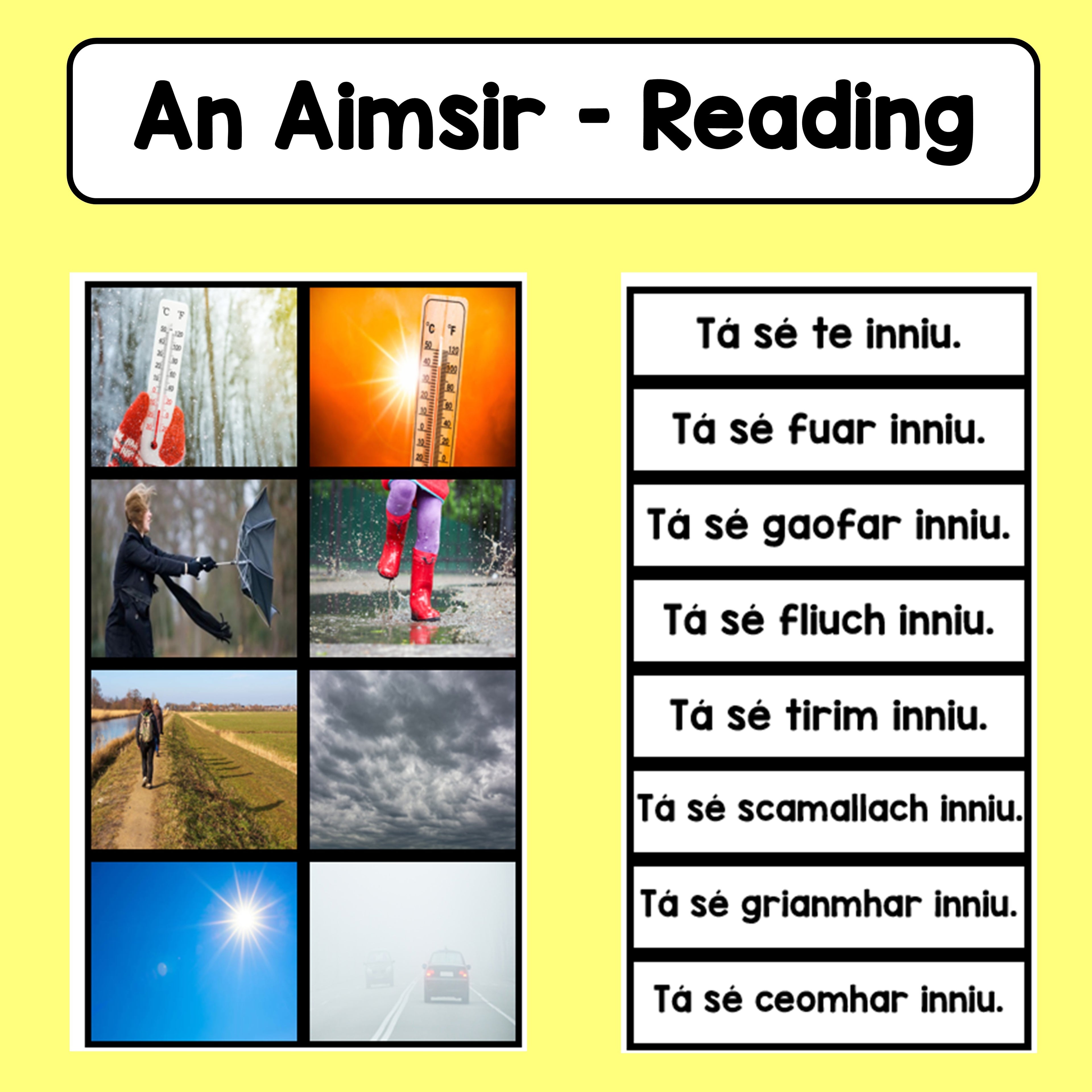 An Aimsir - Match Sentences to Pictures