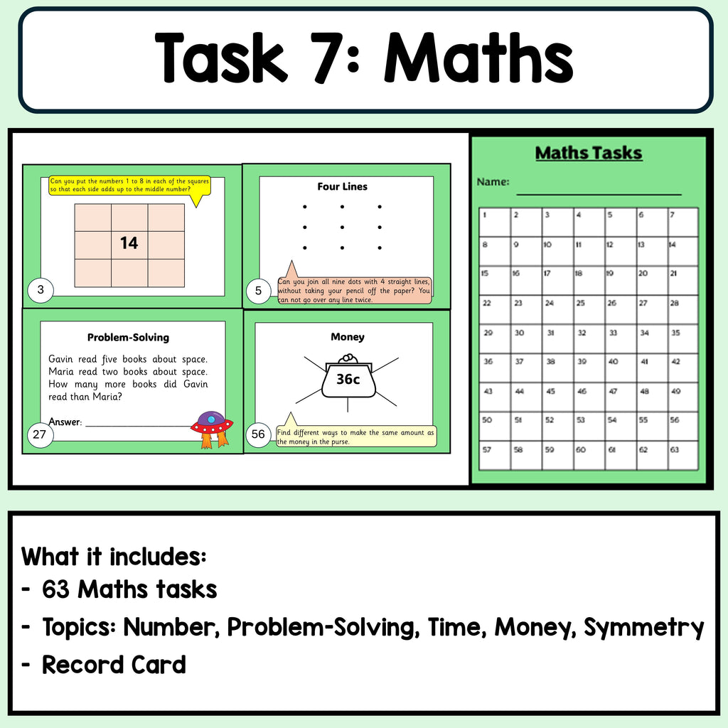Early Finisher Task Cards (1st/2nd class)