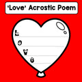 Love Acrostic Poem - Valentine's Day