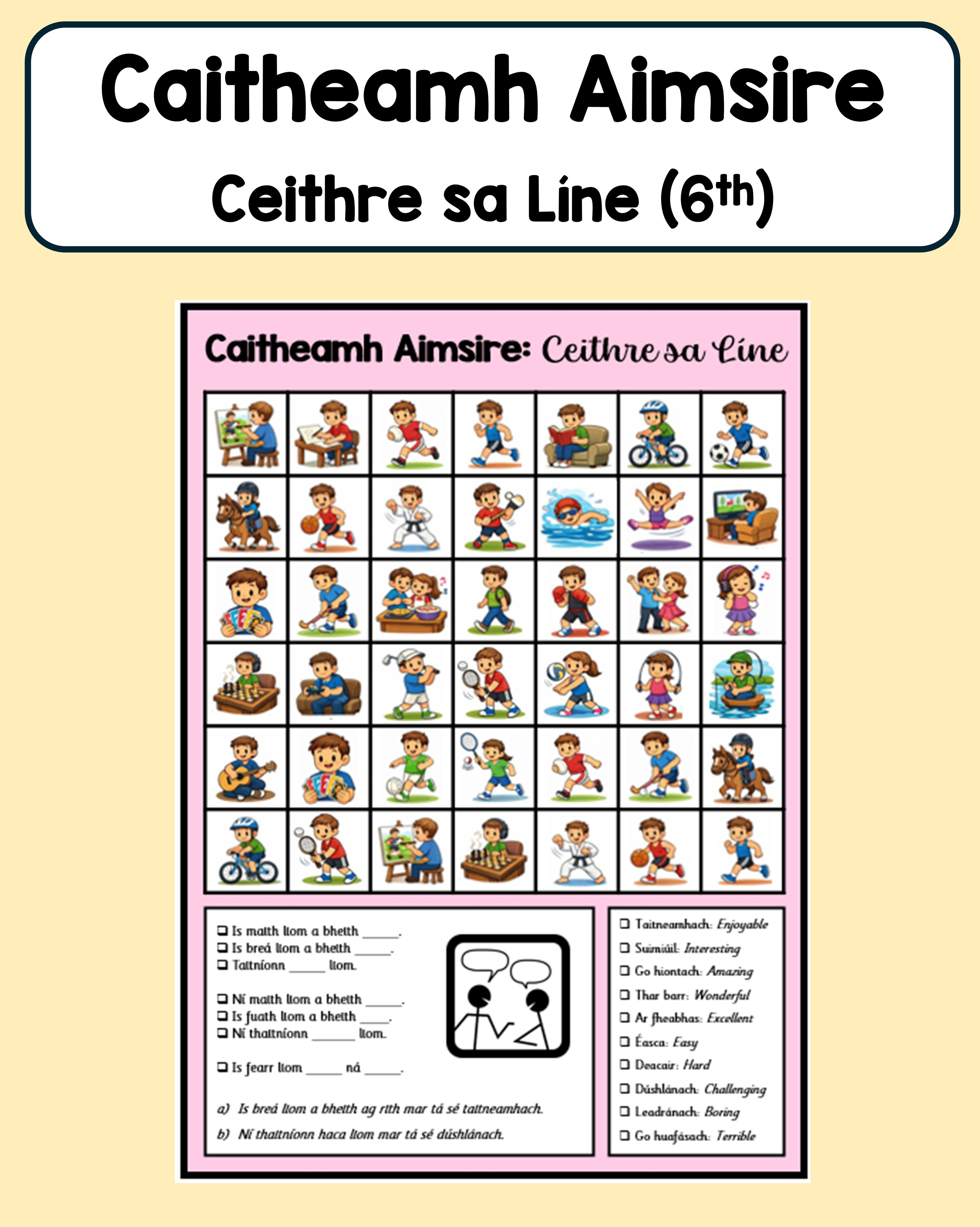 Caitheamh Aimsire - Ceithre sa Líne [senior level]
