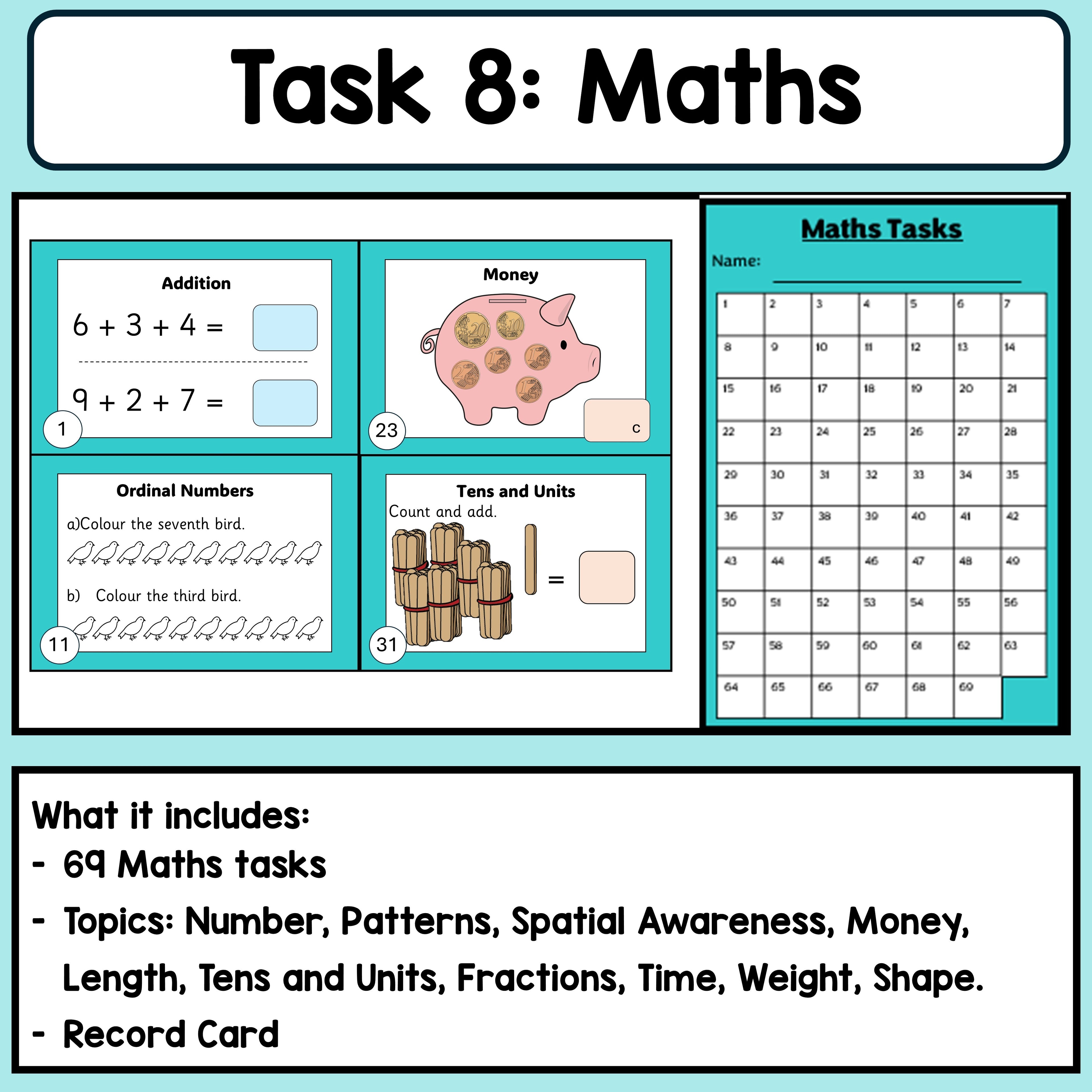 Early Finisher Task Cards (1st/2nd class)