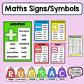 Maths Signs/Symbols - Maths Wall/Display