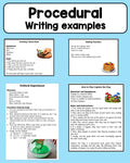 Procedural Writing - Activities
