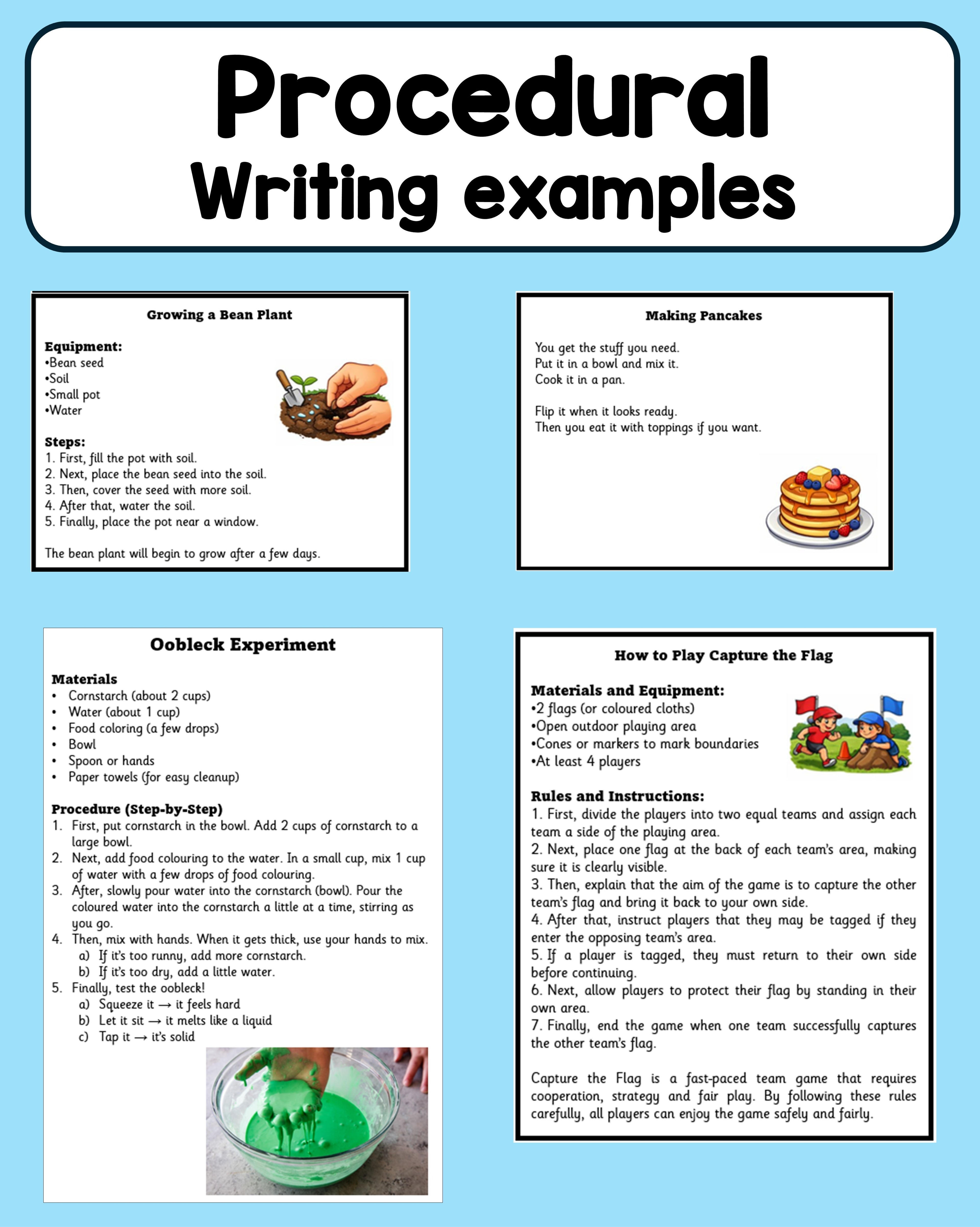 Procedural Writing - Activities