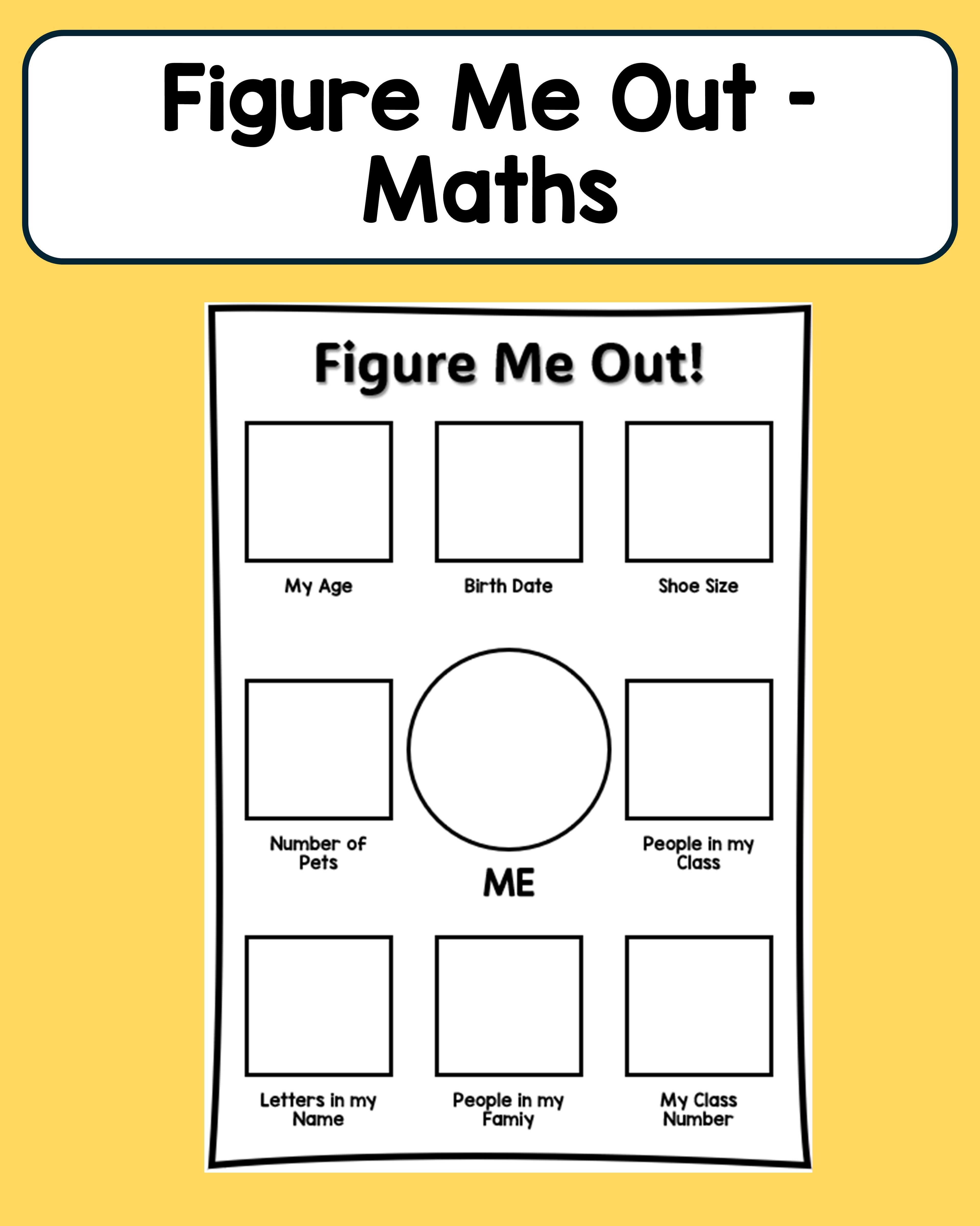 Figure Me Out - All About Me (Maths)