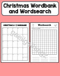 Christmas A-Z vocabulary and wordsearch