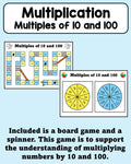 Multiplication (10s and 100s) board game