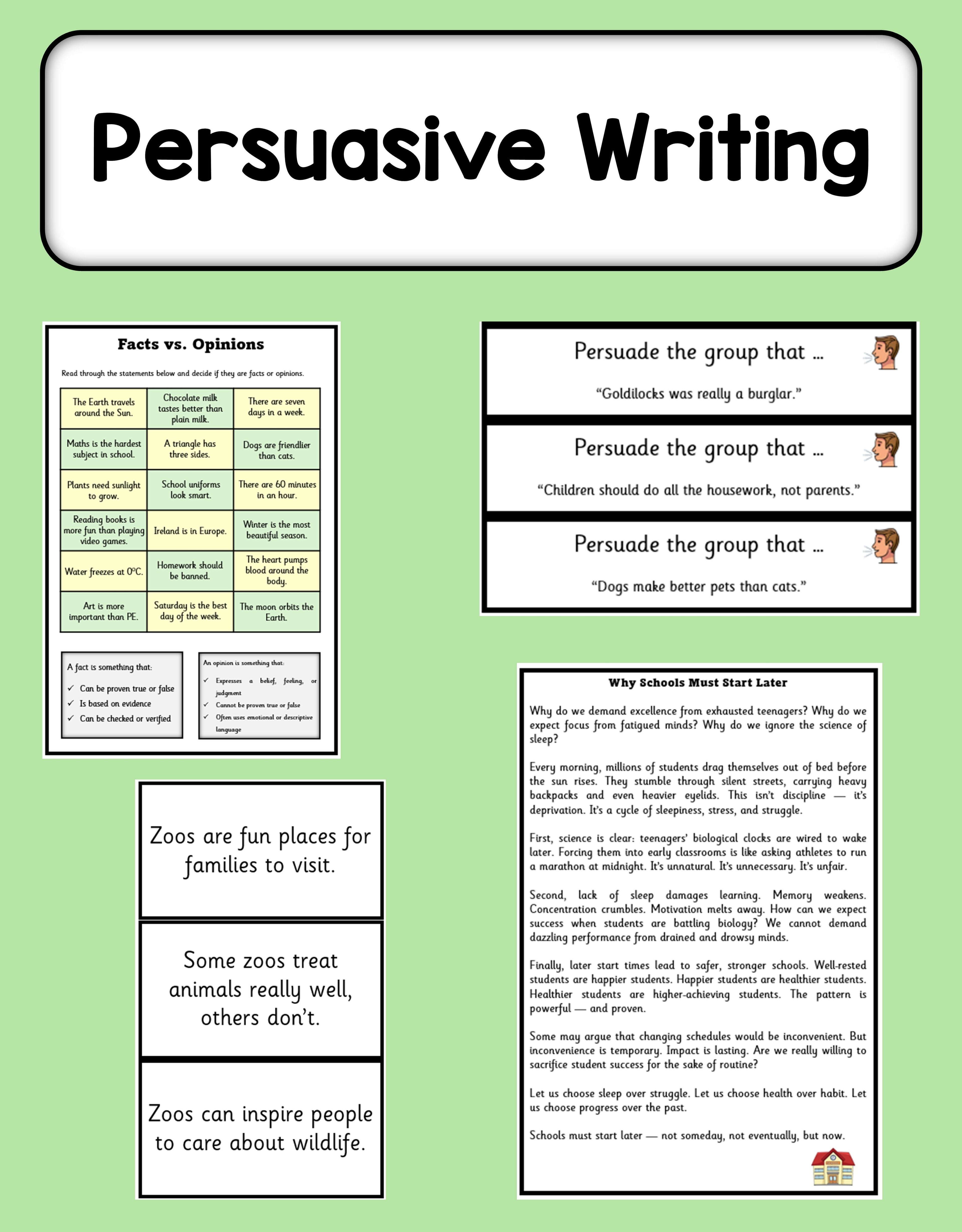 Persuasive Writing - Activities