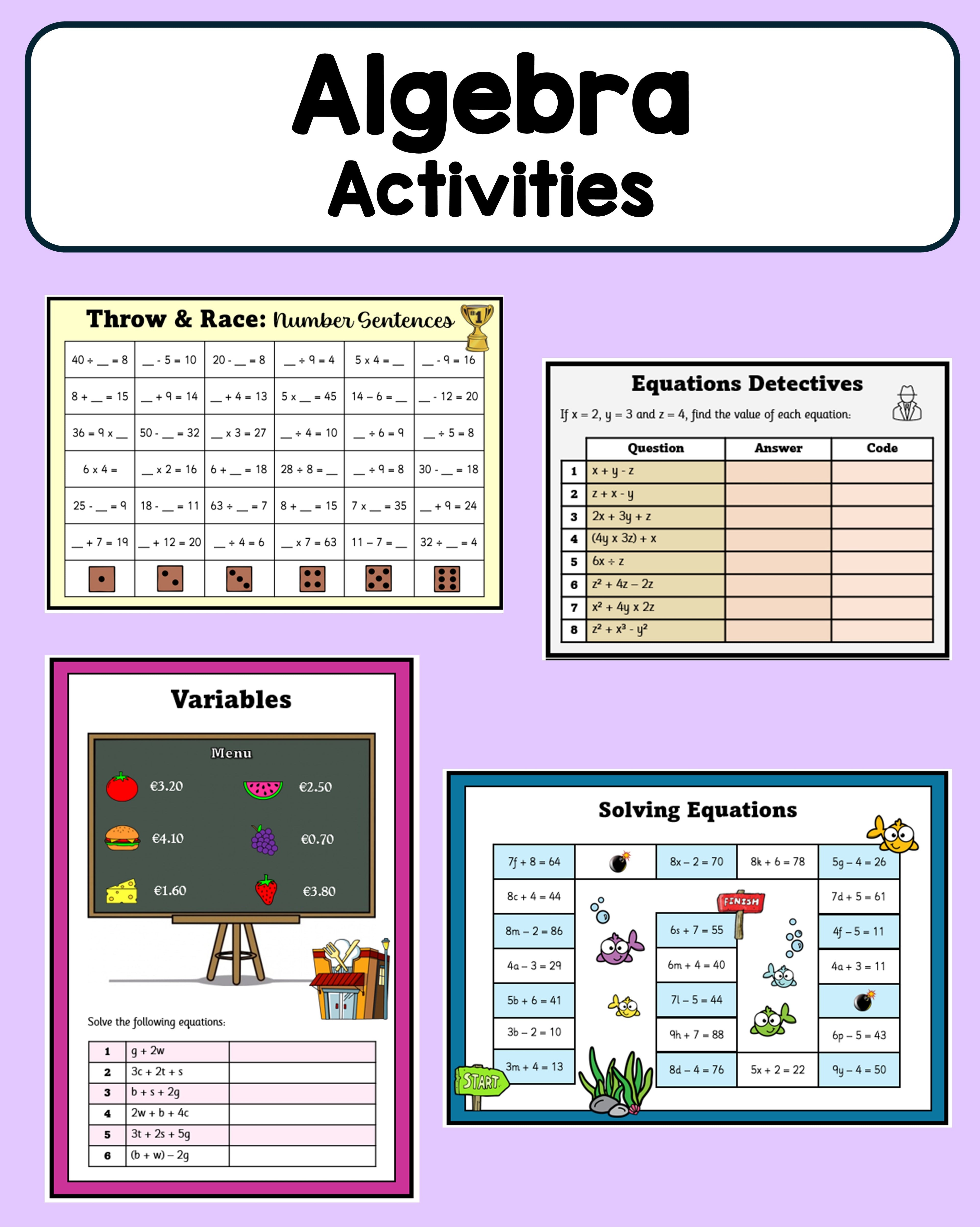 Algebra - Solving Equations