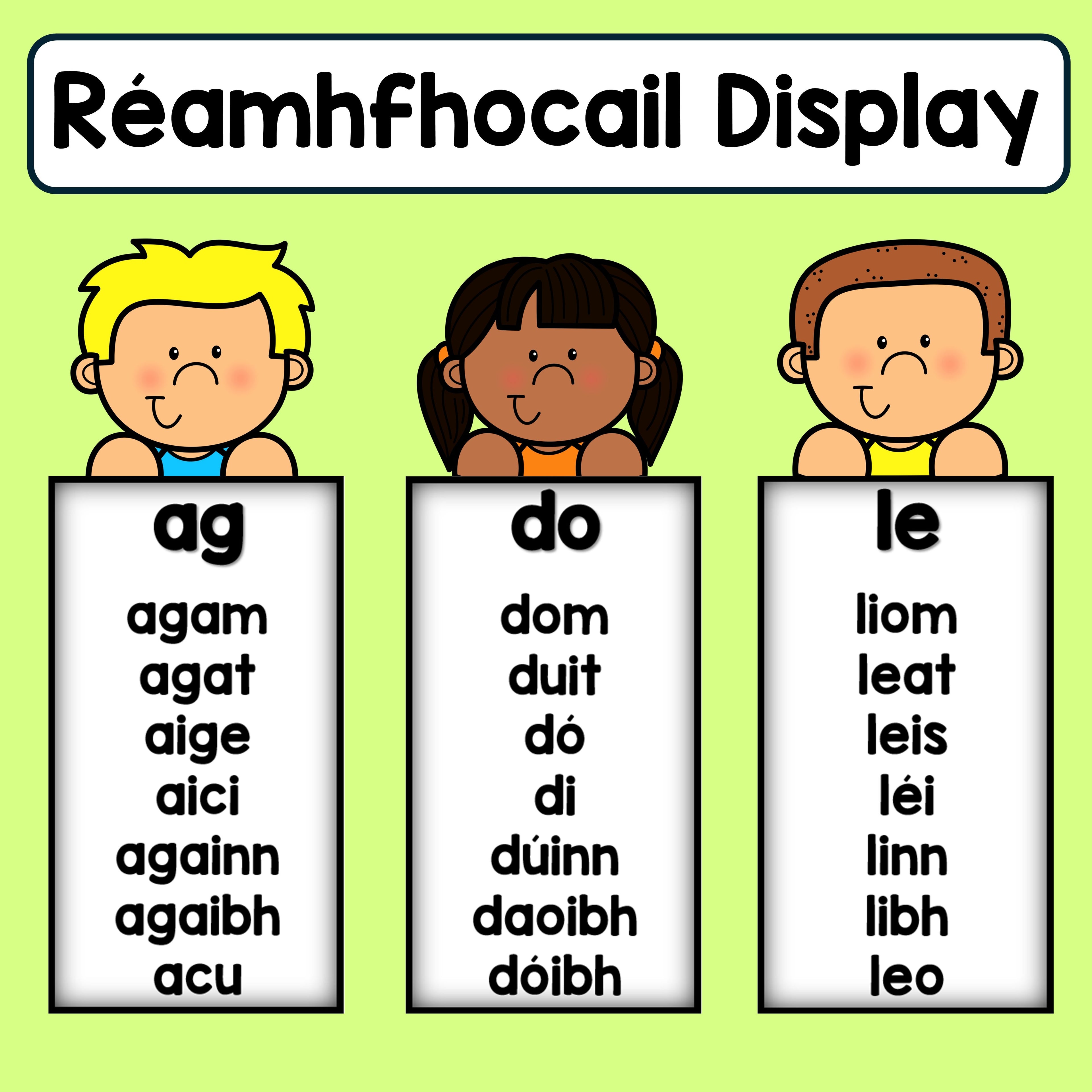 Réamhfhocail Display