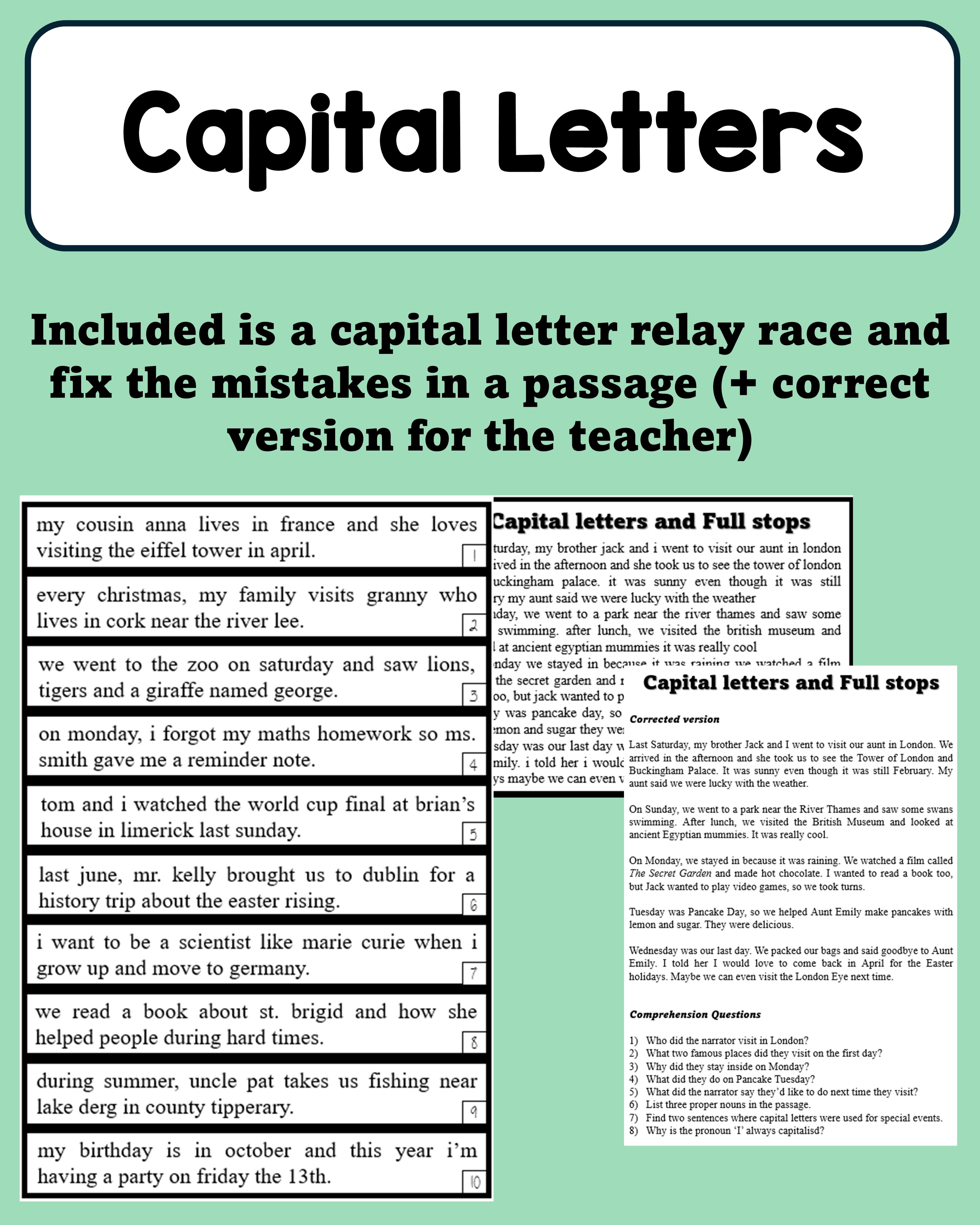 Capital Letters - Senior End (Punctuation)