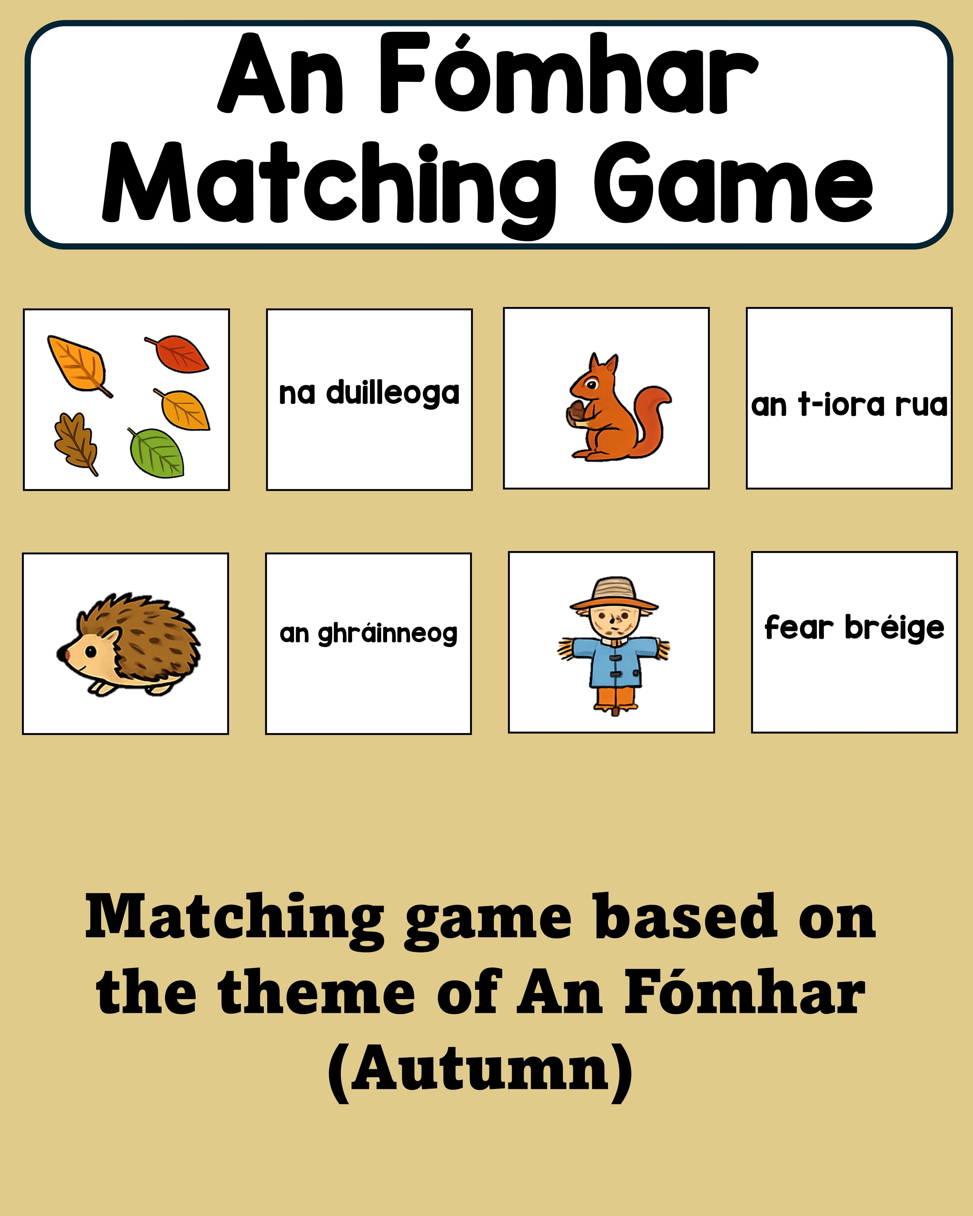 An Fómhar - Matching Game