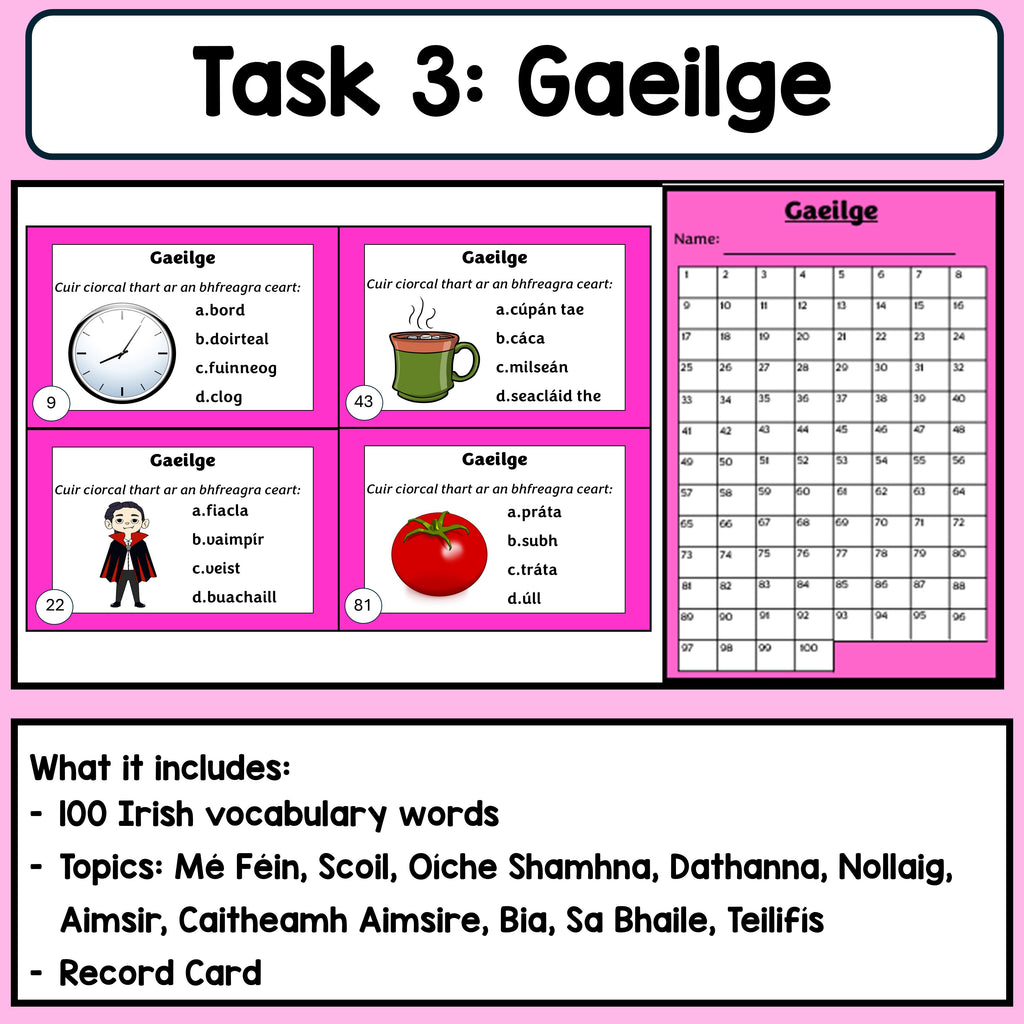 Early Finisher Task Cards (1st/2nd class)