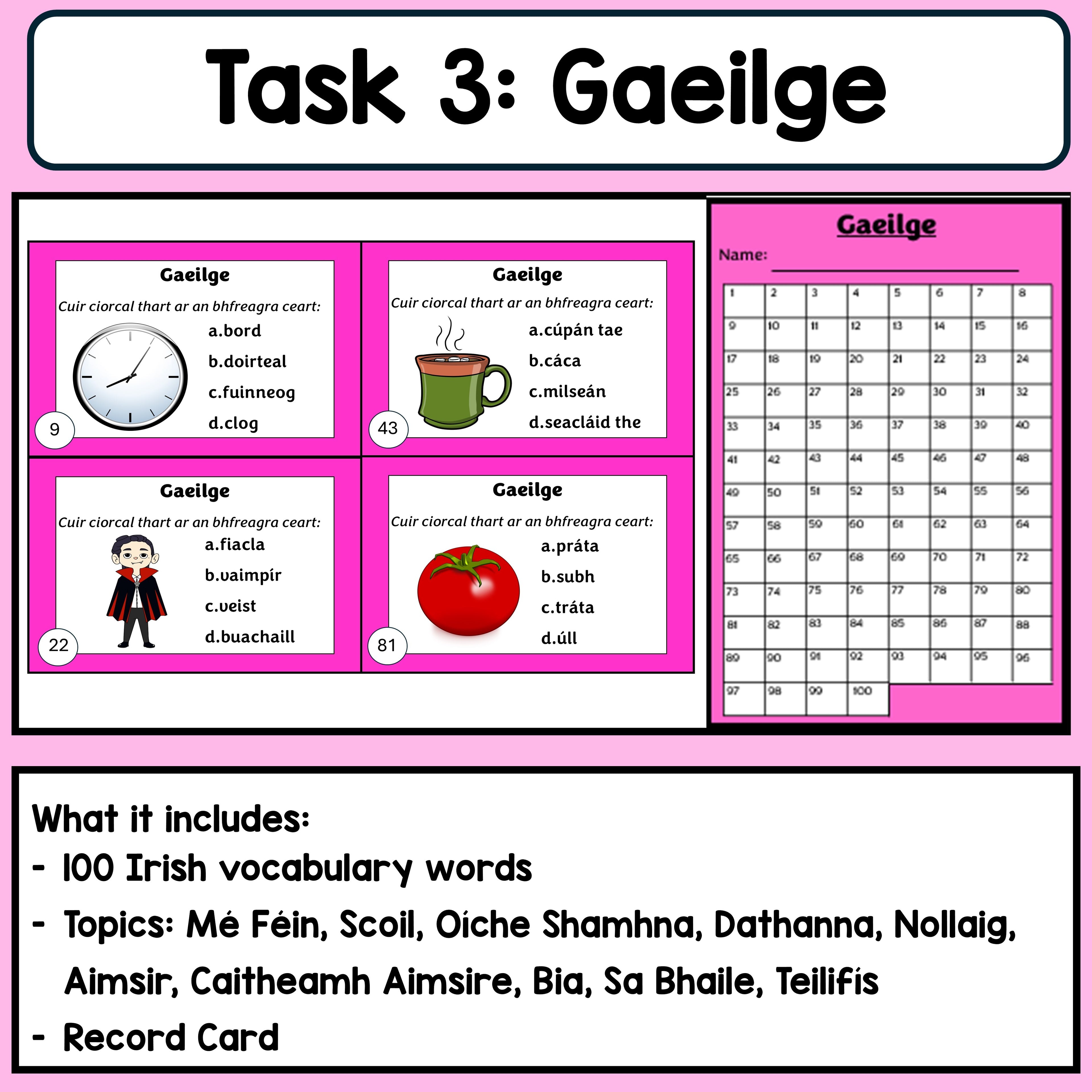 Early Finisher Task Cards (1st/2nd class)