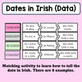 Dátaí - Dates in Irish