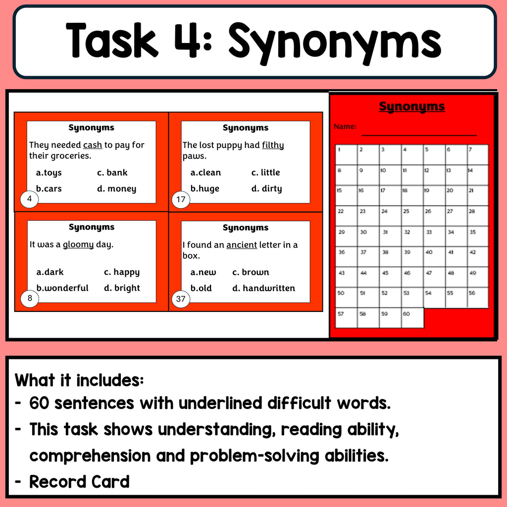 Early Finisher Task Cards (1st/2nd class)